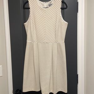 Danny and Nicole beige striped dress